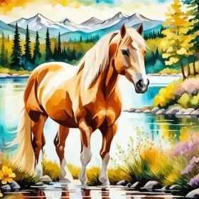 Palomino Horse Paint by Number