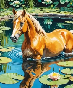 Palomino In Water Paint by Number