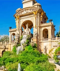 Parc De La Ciutadella Fountain Paint by Numbers