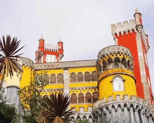 Pena Palace lisbon paint by number