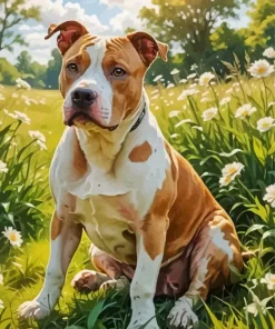 Pit Bull Dog Paint by Number