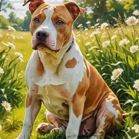 Pit Bull Dog Paint by Number