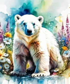 Polar Bear Art Paint by Number
