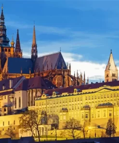 Prague Castle paint by number