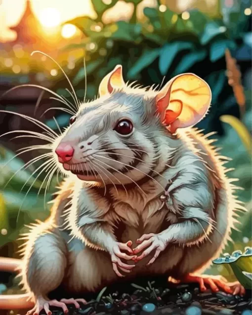 Rat Animal Paint by Number