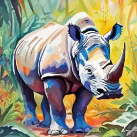 Rhino Animal Paint by Number