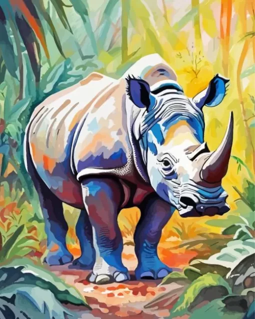 Rhino Animal Paint by Number