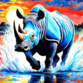 Rhino Art Paint by Number