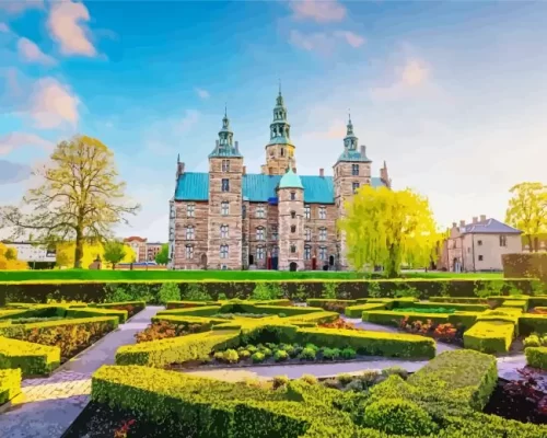 Rosenborg Castle copenhagen paint by number