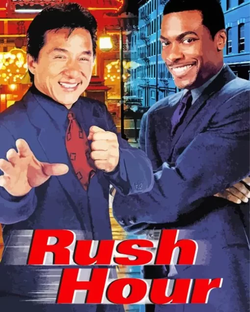 Rush Hour Jackie Chan Poster Paint by Number