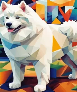 Samoyed Pop Art Paint by Numbers