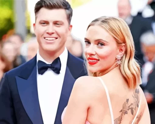 Scarlett Johansson And her Husband Paint by Number