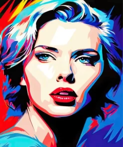 Scarlett Johansson Pop Art Paint by Number