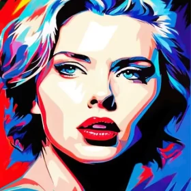 Scarlett Johansson Pop Art Paint by Number