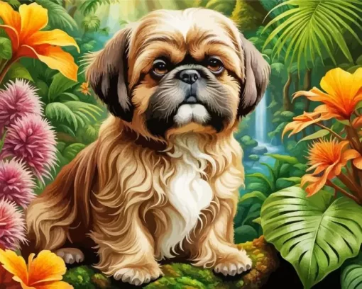 Shih Tzu Art Paint by Number