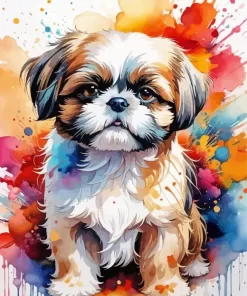 Shih Tzu Puppy Paint by Numbers Shih Tzu Puppy Paint by Number