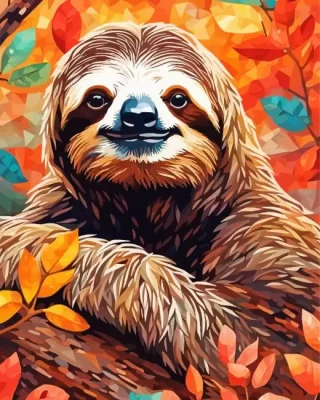 Sloth Art Paint by Number