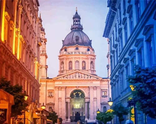 St Stephens Basilica in Budapest paint by numbers