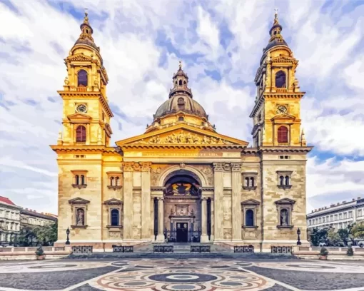 St Stephens Basilica paint by number