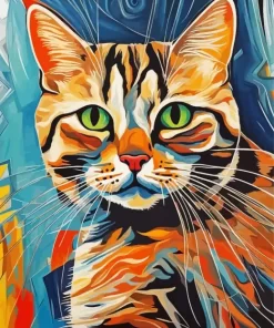 Tabby Cat Art Paint by Number