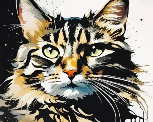 Tabby Cat Paint by Number