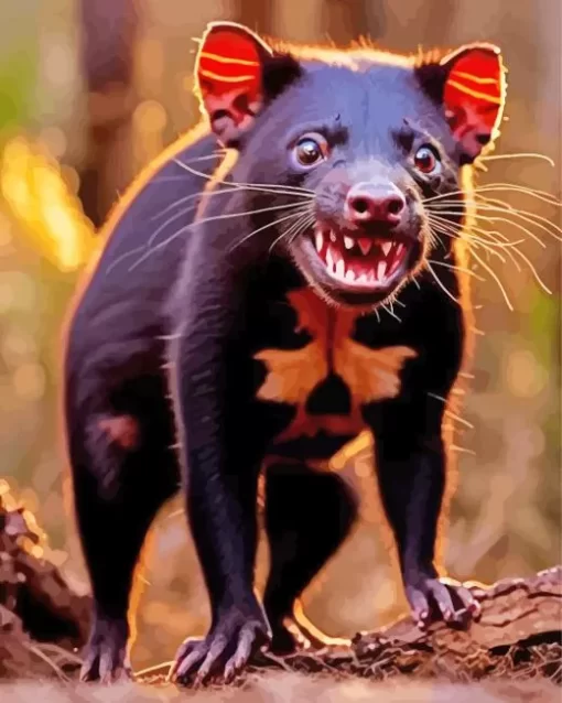 Tasmanian Devil Art Paint by Number