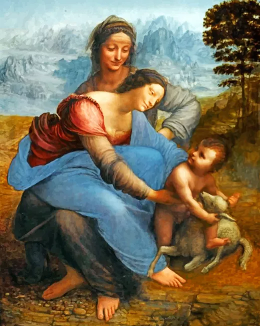 The Virgin and Child with Saint Anne da vinci