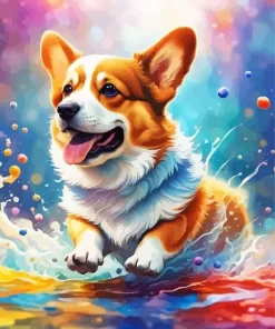 Welsh Corgi Art Paint by Number