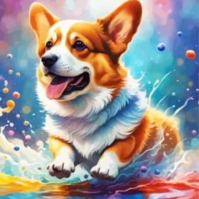 Welsh Corgi Art Paint by Number