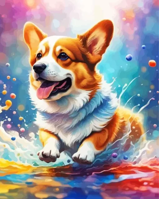 Welsh Corgi Art Paint by Number