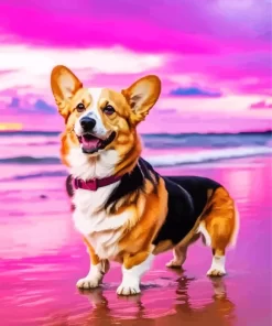 Welsh Corgi Dog Art Paint by Number