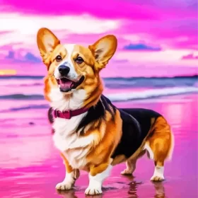 Welsh Corgi Dog Art Paint by Number