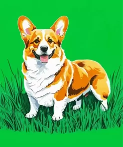 Welsh Corgi Dog Paint by Number