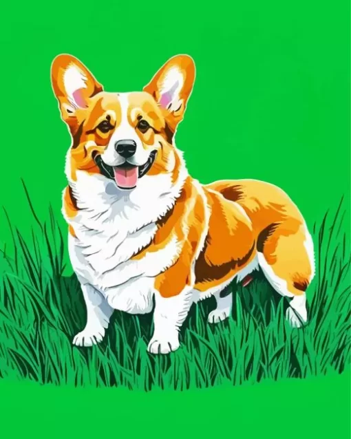 Welsh Corgi Dog Paint by Number