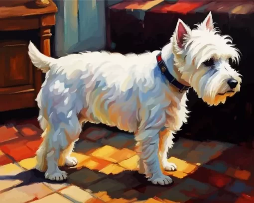 West Highland Terrier Art Paint by Number