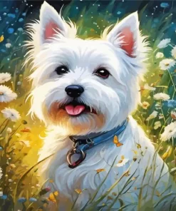 West Highland Terrier Dog Paint by Number