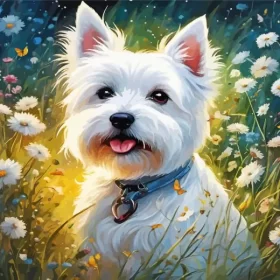 West Highland Terrier Dog Paint by Number