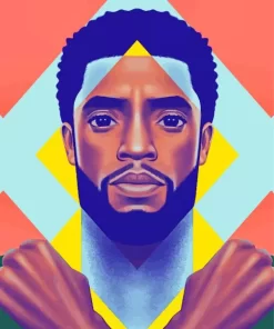 Abstract Chadwick Boseman Paint by Number