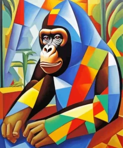 Abstract Colorful Gorilla Paint by Numbers