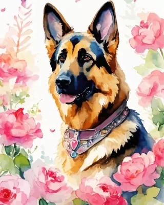 Abstract German Shepherd Paint by Numbers