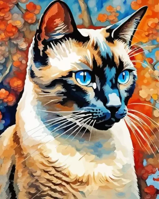 Siamese Cat Pet Paint by Number