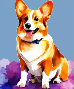 Abstract Pembroke Welsh Corgi Paint by Numbers