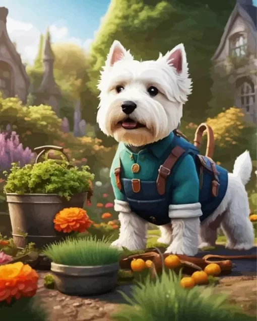 Adorable Westie Paint by Number