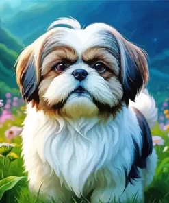 Cute Shih Tzu Puppy Paint by Number