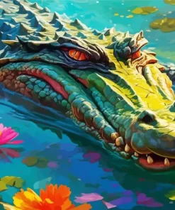 Aesthetic Alligator Paint by Numbers