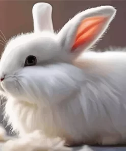 Aesthetic Angora Rabbit Art Paint by Number