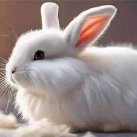 Aesthetic Angora Rabbit Art Paint by Number