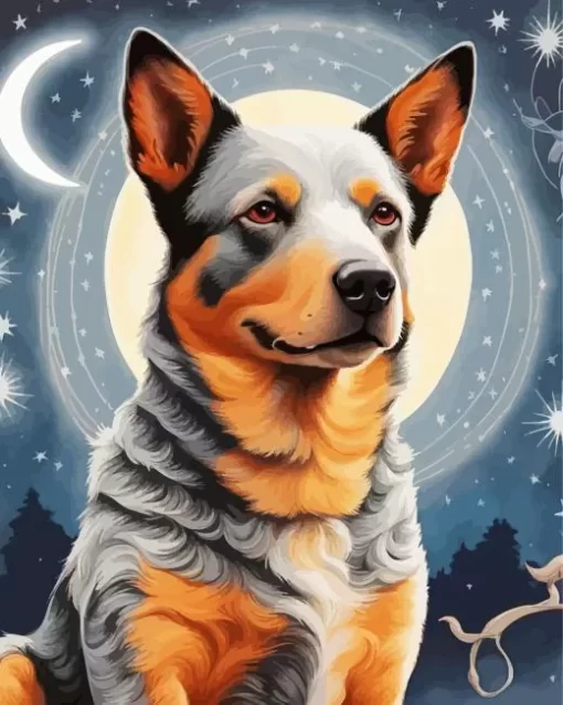 Australian Cattle Dog Animal Paint by Number