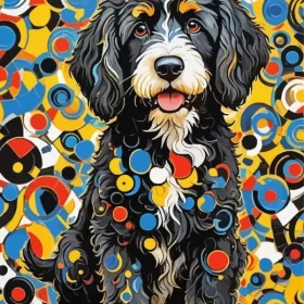 Aesthetic Bernedoodle Dog Animal Paint by Number