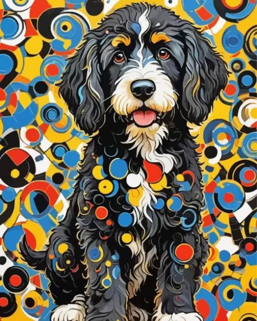 Aesthetic Bernedoodle Dog Animal Paint by Number